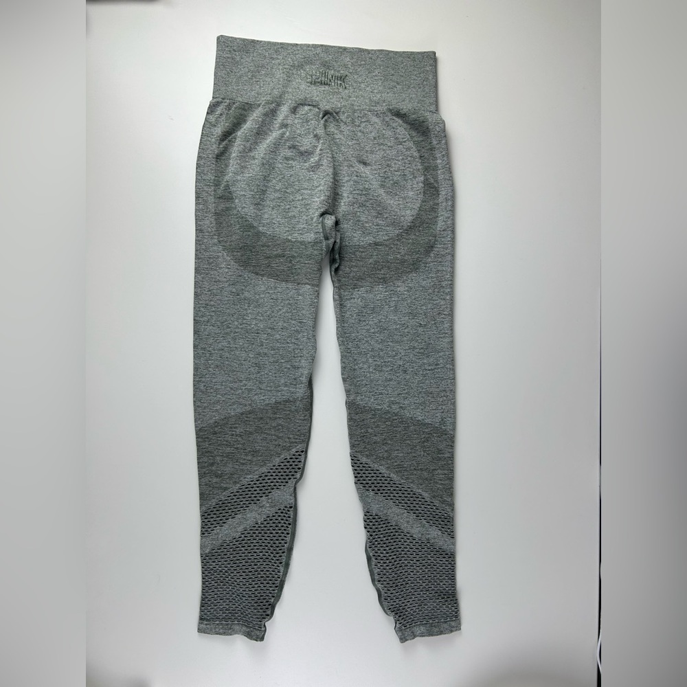 Victoria's Secret PINK‎ Womens M Leggings Gray Seamless High Waisted Contour - Picture 5 of 15